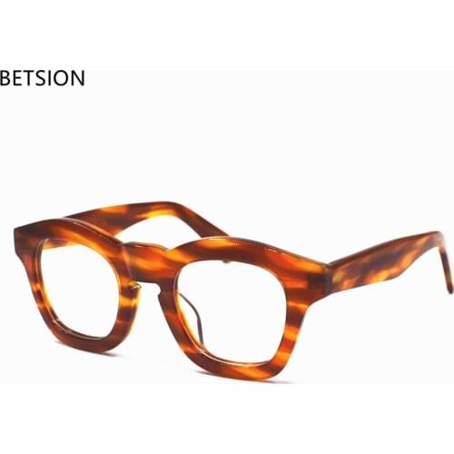 1960s Japan Handmade Italy Acetate Eyeglass Frames clear lens Glasses Myopia Rx able Full Rim Top Quality