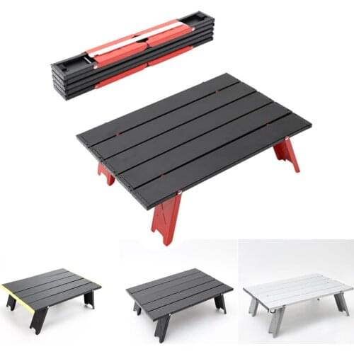 Aluminum Alloy Portable Table Outdoor Furniture Foldable Folding Camping Hiking Desk Traveling Outdoor Picnic Table Furniture