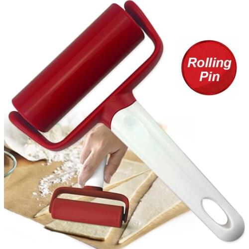 Handheld Pastry Pizza Roller Non Sticky Rolling Pin Pizza Pie Dumpling Wrapper Roller Kitchen Baking Cooking Tool