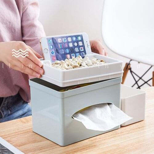 Home fashion Desktop napkins snack boxes living room Multi-function tissue case 25.3*12*15cm