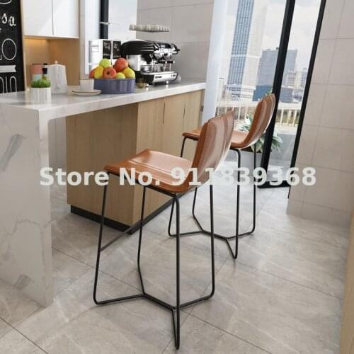 Nordic Iron Bar Chair Bar Ktv Office Front Desk Chair Creative High Foot Bar Chair Simple Bar Chair 1257