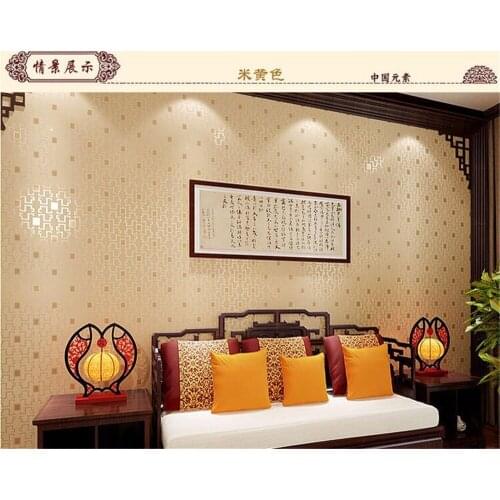 Beibehang papel de parede Modern Chinese Chinese square checker room study room wallpaper simple background wal papier peint