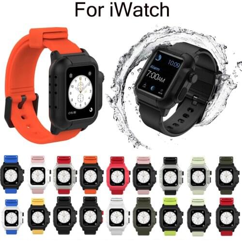 Sport Shockproof Waterproof Case For Apple Watch Band Apple Watch Series 4 5 44mm 40mm Silicone Strap Iwatch Band Bracelet