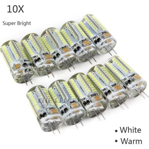 10pcs G4 LED Lamp AC DC 12V Lampada LED Bulb G4 3014 2835 Chip Light 360 Beam Angle Lights Replace 30W/80W Halogen G4 Spotlight