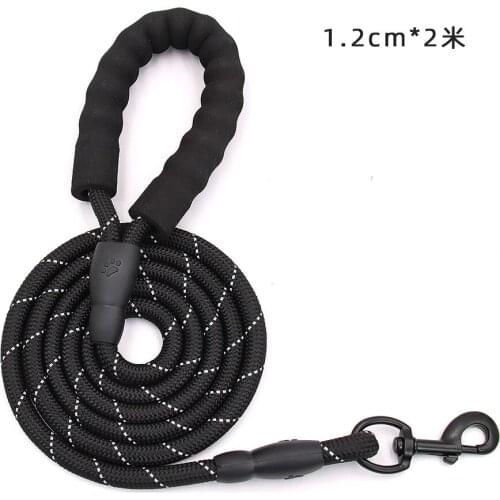 Reflective medium dog rope imitation nylon round dog walking rope New dog leash pet supplies