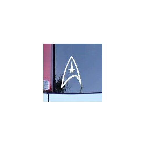 Sunset Graphics & Decals Star Trek Federation Logo Vinyl Decal - White Window Sticker