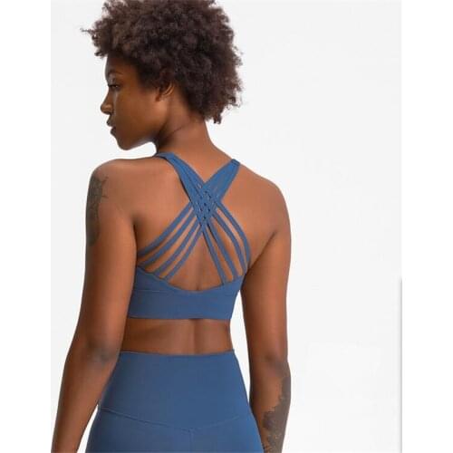 Women Naked Feel Fitness Yoga Bras Buttery Soft Workout Gym Vest Sport Training Athletic Brassiere