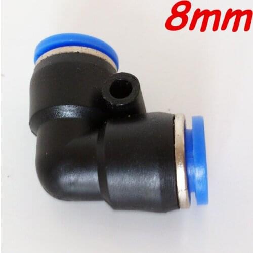 10Pcs 8mm ID Pneumatic Connectors Push in Elbow Fitting Equal L PV8