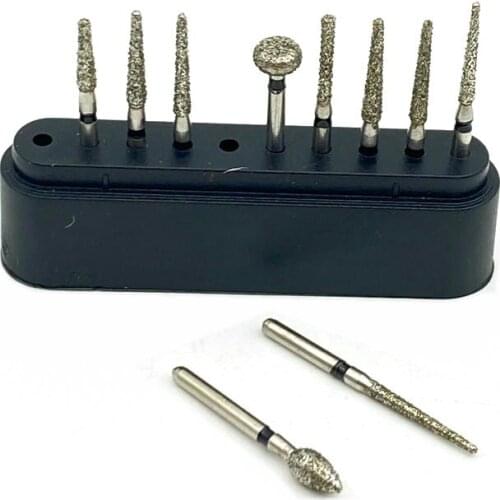 10pcs/kit Dental Diamond Burs for Teeth Porcelain Preparation/ Repair Ceramics Composite Polishing Kit