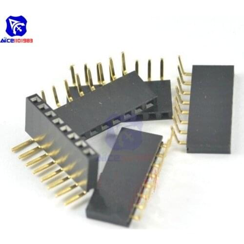 20PCS/Lot 1x8Pin Header Right Angle Female Single Row Socket Connector 2.54mm Pitch