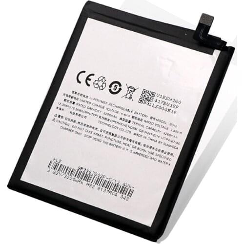 10pcs/lot Battery ForMeizu U20 Battery BU15 Batterie Bateria Batterij Accumulator AKKU 3260mAh