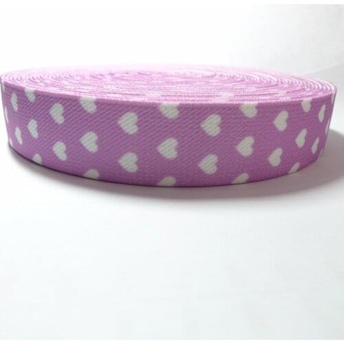 12 Meters 1" 25mm White LOVE Pattern Suspender Elastic Webbing Great For Suspender Making