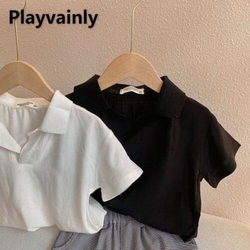2021 Summer Baby Korean style Polo Shirt Boys girls lapel Cotton Short Sleeve T-Shirt Boys girls Clothes E100267