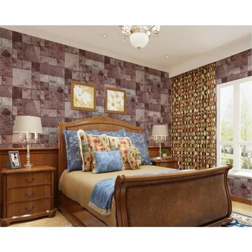 Beibehang Chinese classical brick 3d wallpaper mottled retro wash clean PVC living room background wall paper papel de parede