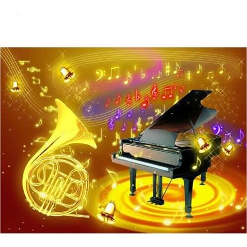 5D DIY Diamond Painting Full Square new Music piano Diamond Mosaic patterns Embroidery Round Drill Paintings by Numbers