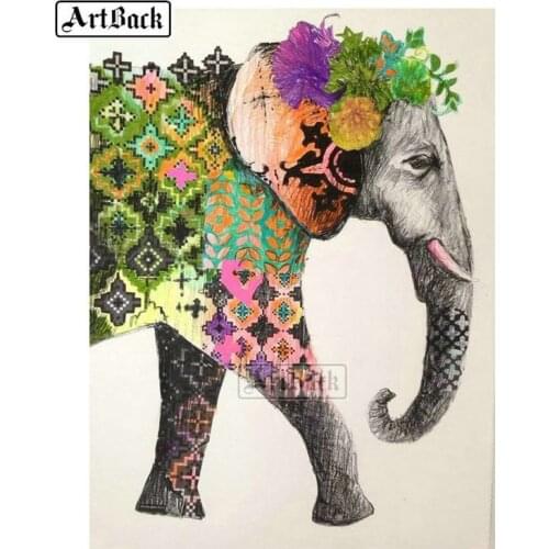 Full square drill 5d diy diamond painting elephant tiger diamond embroidery 3d rhinestone mosaic decorative animal
