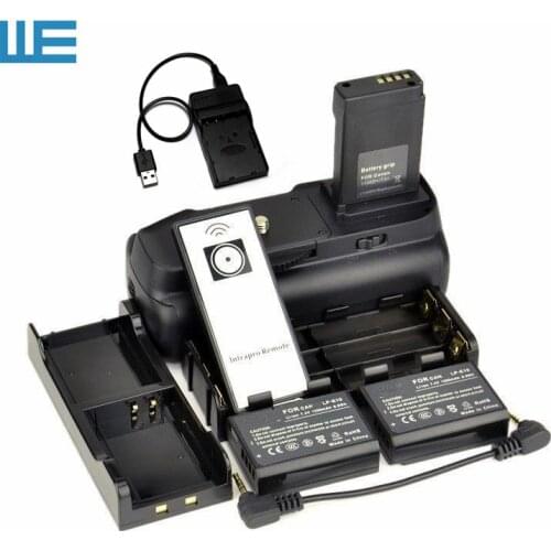 BG-E10 Battery Grip+IR Remote Control+AA Battery Holder+LP-E10 Battery Hold+2X LP-E10 for EOS Rebel 1100D 1200D 1300D T3 T5 T6