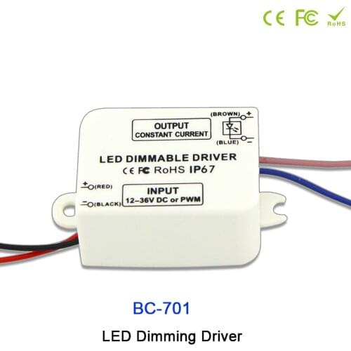 BC-701 Waterproof IP67 PWM signal constant current LED Dimming Driver,350mA to 680mA a low voltage led constant current driver