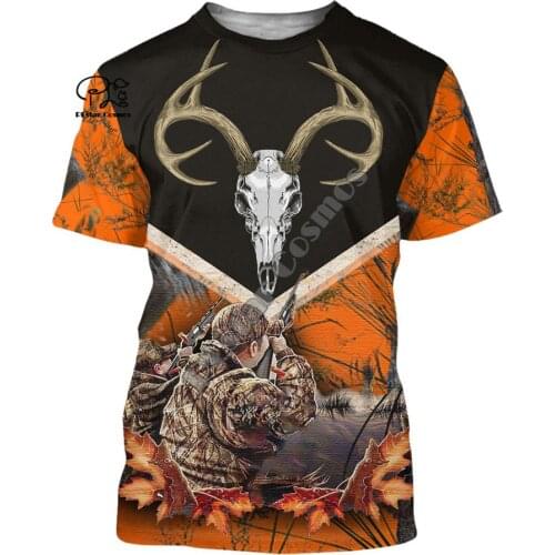 Men women New Deer Hunting Print t shirt bow hunters Summer trippy Skull 3d tshirts tees casual Native viking short sleeve top