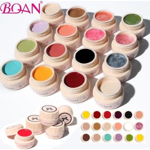 BQAN 5 ml Gel Nail Polish 24 Colors Nail Gel Carving UV Gel Glue Soak Off Gel Polish Paste DIY Manicure Nail Designs UV LED Nail