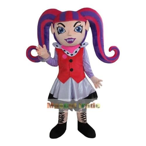 New Hot Sale Vampire Draculaura Carnival Cartoon Mascot Costume Fancy Dress Animal Mascot Costumes Free Shipping