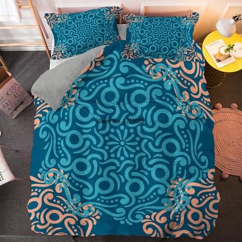 Retro Color Mandala Digital Print Bedding Set 3D Bohemian Style Down Bed Cover Pillowcase Home Textile 2-3 Pieces