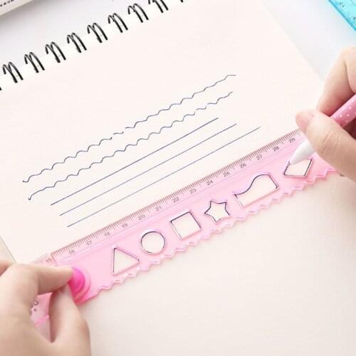30cm Korean Flexible Folding Ruler Multifunction Plastic Drawing Rulers Office School Stationery Students Kids Gifts LX9A