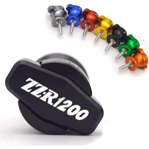 Motorcycle CNC Aluminum Swingarm Spools Slider Stand Screws 10mm For Kawasaki ZZ-R ZZR 1200 ZZR1200 2000-2003