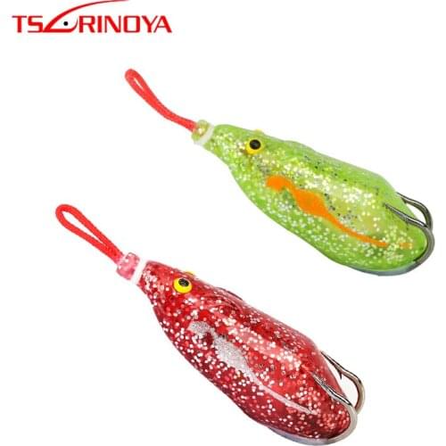 TSURINOYA NUMEN Topwater Frog Soft Bait 6.3cm 14g Soft Fishing Lure with Treble Hooks Artificial Simulation Mouse Frog