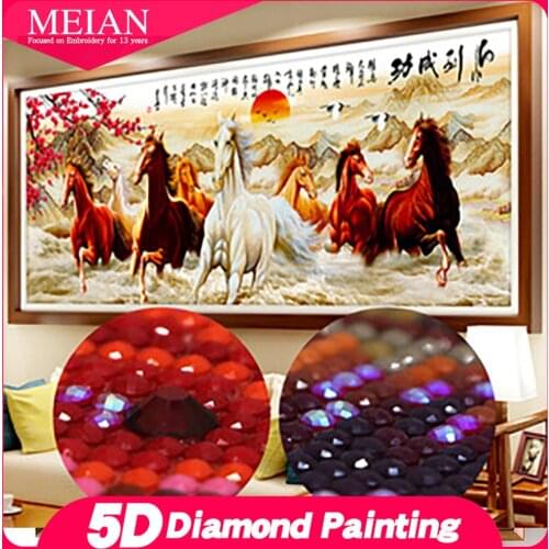 2020 new arrival 5D Special Shaped Diamond Painting horse Animal Embroidery full Round drill decorations for home