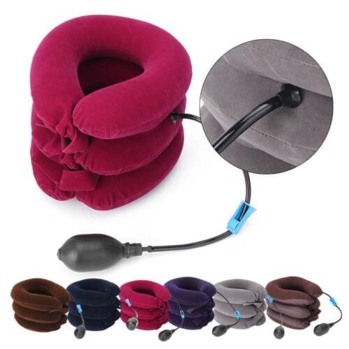 Inflatable Cervical Collar Neck Relief Traction Brace Support Stretcher Device Use In Working Studying Driving 6 Colors Choose