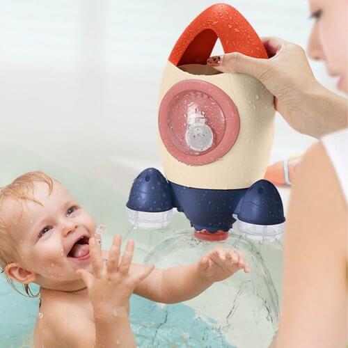 New Baby Spin Water Spray Rocket Bath Toys for Children Toddlers Shower Game Bathroom Sprinkler Baby Bath Toy for Kids Gifts