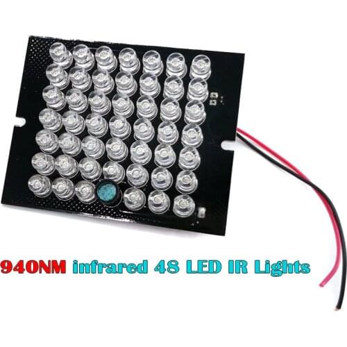 NEW Invisible illuminator 940NM Night infrared 60 Degree 12V 48 LED IR Lights PCB for CCTV Security 940nm IR Camera