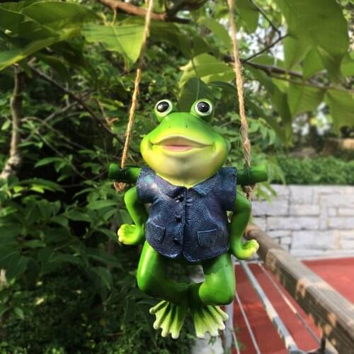 Hanging Tree Dog frog Statue Outdoor Gardening Courtyard Waterproof Ornaments Santa Craft Animal Tree Sculpture Resin
