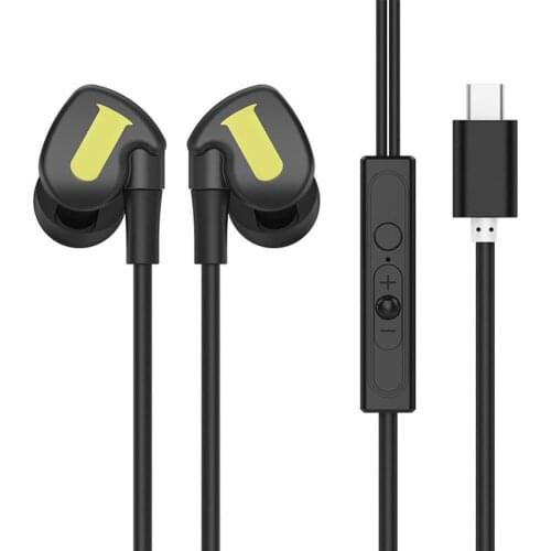 P9 Type-C/3.5mm Plug Portable Subwoofer In-Ear Wired Earphones Headset with Mic For Huawei Xiaomi Redmi Samsung Phone Headphones