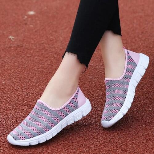 Plus Size Low Ventilation Womens Sport Shoes Woman Sneakers Without Laces Sports Shoes Running Ladies Trainers Sneakrs GME-1764