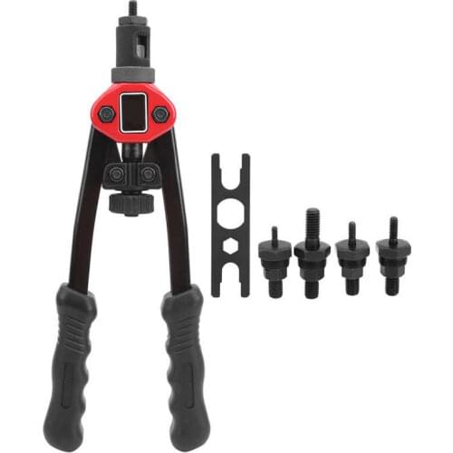 12in Hand Thrust Rivet Nut Gun Manual Riveting Rivnut Tool 6-32 8-32 10-24 1/4-20 5/16-18 Tips British System