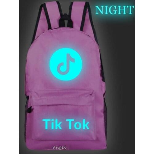Tik Tok School Backpack Student Shoulder Bag Boys Girls Luminous Backpack Women Man Travel Backpack birthday gift