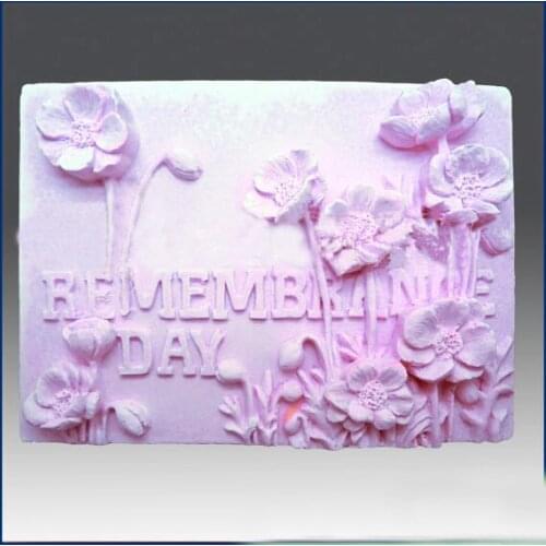 Silicone Mold Soap Molds Jelly Candy Mould Silicone Soap Chocolate Mould Remembrance Day Silica Gel Flowers Polymer Clay Moulds