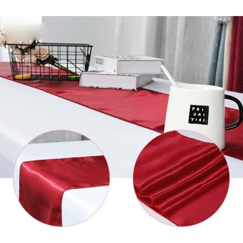 New Western Table Flag Solid Color Satin Wedding Banquet Soft Fabric Tablecloth For Home Parties Hotel Table Decoration