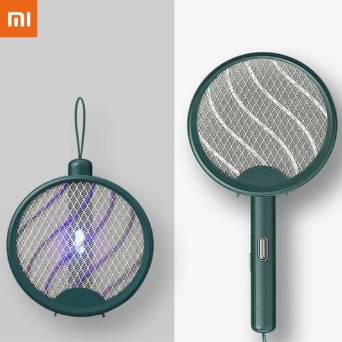 2021 New Xiaomi Jordan&judy Foldable Electric Mosquito Swatter Portable USB Charging LED Mosquito Dispeller Foldable Insect Trap