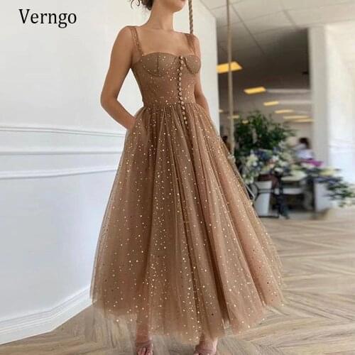 Verngo Vintage Sweetheart A Line Formal Party Dress Long Evening Gown Glitter Sparkly Dot Tulle Homecoming Dress Vestidos fiesta