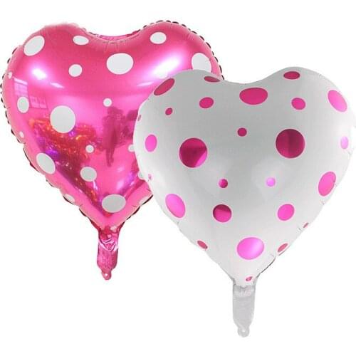 10pcs/lot Point Heart Foil Balloons Wedding Party Decoration Ballon Valentines day Globos De Fiesta Love Heart Balloon