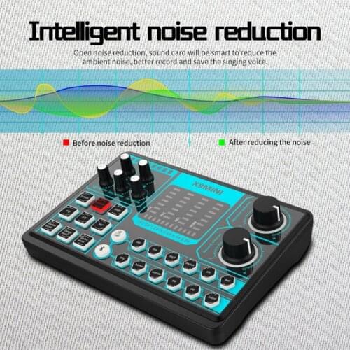 X9 MINI Computer External Mobile Phone Sound Card Repair Tone Mixer Recording