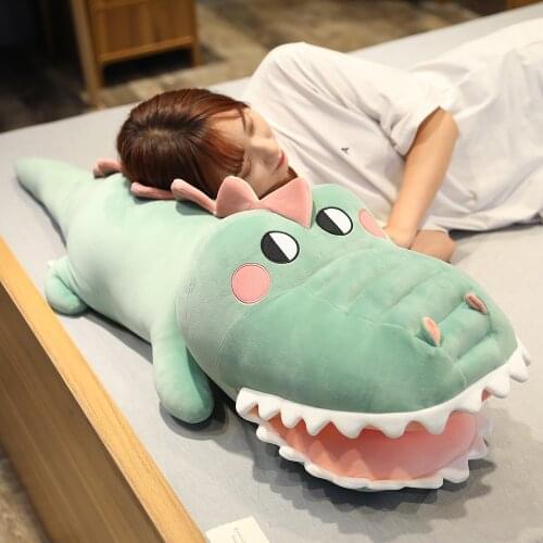 1pc 70/90/110CM Big Mouth Crocodile Plush Pillow Mat Plush Crocodile Soft Stuffed Animal Toy Cartoon Plush Dolls Kids Girl Gift