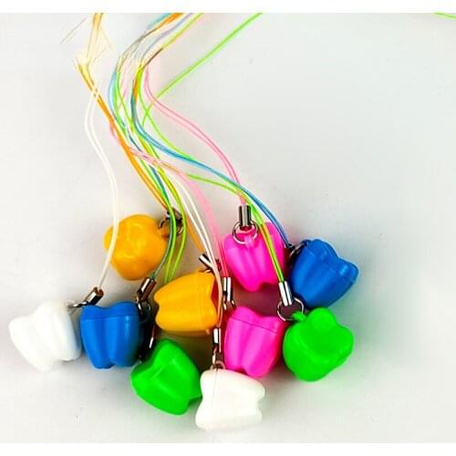 10PCS Childrens Milk Teeth Storage Boxes Tooth Shape Childhood Souvenir Save Teeth Box Kid Teeth Collecting Mini Container