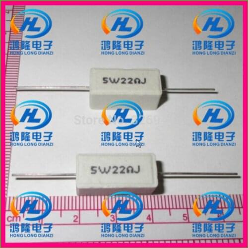 10pcs/lot) 5W 22 ohm +/-5% / 5W 22 ohm 5% / 5W 22RJ
