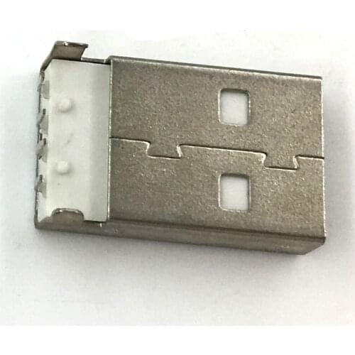 10pcs/lot White USB A male USB plug USB plug curved needle plate