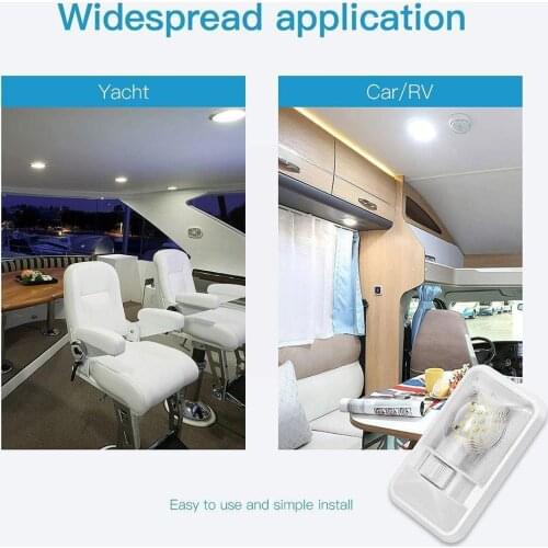 12V LED RV Ceiling Dome Light RV Interior Lighting Trailer Lights For Camper RV A6D2