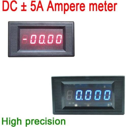 4 1/2 DC +-5A Digital LED Ammeter/ amp Meter Monitor Charge Discharge in Shunt for battery Solar charging Detection